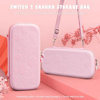 For Nintendo Switch 2 Sakura Accessories Bundle Portable Carrying Case with Shell, 4 Thumb Grips, Screen Protector & Stand, Bundle