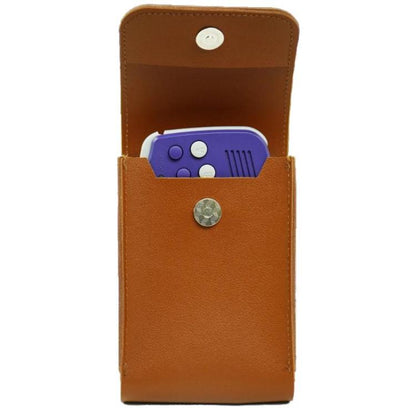 ANBERNIC RG34XX Handheld Game Console Storage Case Game Console Leather Cover, Brown