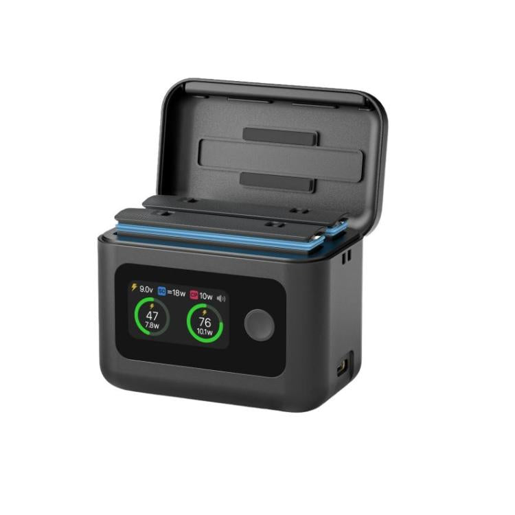 SYMIK Battery Charger Hub For Insta360 X5 Charging Station Portable Power Manager With 1.47-Inch LCD Screen, For Insta360 X5