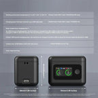 SYMIK Battery Charger Hub For Insta360 X5 Charging Station Portable Power Manager With 1.47-Inch LCD Screen, For Insta360 X5