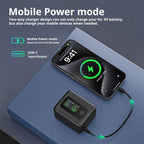 SYMIK Battery Charger Hub For Insta360 X5 Charging Station Portable Power Manager With 1.47-Inch LCD Screen, For Insta360 X5
