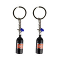 2 PCS Fashion Metal Keyring Car Keychain Auto Key Chain Key Ring, Black, Blue, White, Red, Purple, Gold, Green