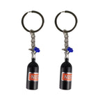 2 PCS Fashion Metal Keyring Car Keychain Auto Key Chain Key Ring, Black, Blue, White, Red, Purple, Gold, Green