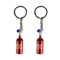 2 PCS Fashion Metal Keyring Car Keychain Auto Key Chain Key Ring, Black, Blue, White, Red, Purple, Gold, Green