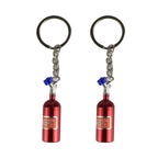 2 PCS Fashion Metal Keyring Car Keychain Auto Key Chain Key Ring, Black, Blue, White, Red, Purple, Gold, Green