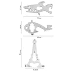 Outdoor Wrench Bottle Opener Screw Tool Stainless Steel Multi-Tool Card, Tower Shape, Shark Shape, Giraffe Shape
