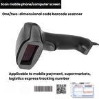 NETUM Barcode Scanner Supermarket  Retail Store QR Code Scanner, Wired Red Light, Wired Laser, Wired 2D