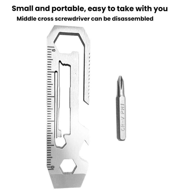 Multi-tool With Batch Wrench Stainless Steel Tool Card, 7 In 1