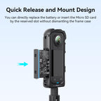 For Insta360 X5 AMagisn Quick Release Plastic Cage Expansion Frame Accessories, PF02