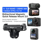 aMagisn TN11 Bidirectional Magnetic Quick Release Mount 2.0 For DJI Nano / Osmo 360 / Action 5 Pro / 4 / 3, TN11 Metal