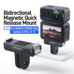 aMagisn TN10 Bidirectional Magnetic Quick Release Mount For DJI Nano / Osmo 360 / Action 5 Pro / 4 / 3, TN10 ABS