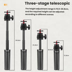 For DJI, Insta360, GoPro and Other Action Cameras Flymile Extended Selfie Stick Tripod