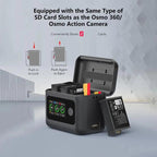 With Screen Charging Bin Intelligent Charge Manager For DJI Osmo 360 / Action 5 Pro / Action 4 / Action 3, Battery Not Included, RCSTQ 5 In 1