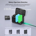 With Screen Charging Bin Intelligent Charge Manager For DJI Osmo 360 / Action 5 Pro / Action 4 / Action 3, Battery Not Included, RCSTQ 5 In 1