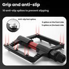 WEST BIKING Road Bike Aluminum Triple-Pierced Pedals