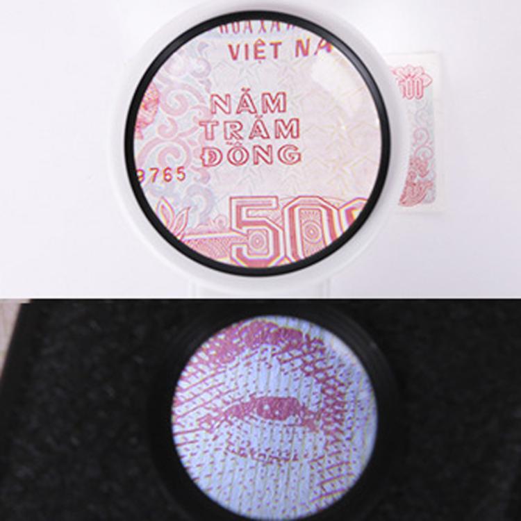 LED Folding Desktop Magnifying Glass For Reading Antique Jewelry Identification, 80mm 6X / 25X, 90mm 5X / 25X, 110mm 3.5X / 25X
