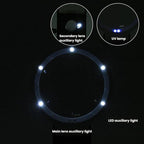 LED Folding Desktop Magnifying Glass For Reading Antique Jewelry Identification, 80mm 6X / 25X, 90mm 5X / 25X, 110mm 3.5X / 25X
