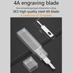 MaAnt M077 150pcs /Box Double-sided Flat Blade Cell Phone Repair Back Cover Removal Artistic Engraving Knife Blade, No. 4A, No. 4, No. 11, No. 16, No. 17