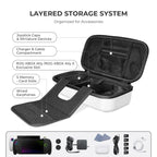 JYS Hard Carrying Case for ROG Xbox Ally/X Handheld Portable Travel Zipper Bag, JYS-X152 White, JYS-X152 Black