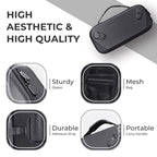 JYS Hard Carrying Case for ROG Xbox Ally/X Handheld Portable Travel Zipper Bag, JYS-X152 White, JYS-X152 Black