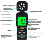 SMART SENSOR Handheld Digital High-Precision Wind Speed Meter