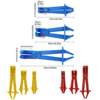 3pcs /Set Auto Repair Plastic Fuel Pipe Cutoff Pliers, Yellow Elbow, Red Elbow, Blue Elbow, Yellow Straight, Blue Straight, Red Straight