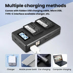 For Canon LP-E12 Dual Battery Digital LCD Charger, LP-E12