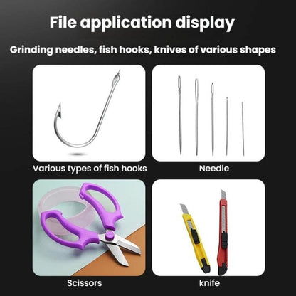 5pcs Double-Sided Fishhook File Fishing Tool