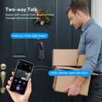 HD Night Vision Smart Video Doorbell Wireless Voice Intercom Surveillance Electronic Peephole, Black + US Plug Dingdong, Black + UK Plug Dingdong, Black + USB Dingdong, Beige + US Plug Dingdong, Beige + UK Plug Dingdong, Beige + USB Dingdong           ...