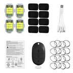 M3 Motorcycle Bicycle Drone Strobe Light Waterproof Wireless Remote Control Anti-Tailgating Light, 4 Lights + Remote Control, 2 Lights + Remote Control, 1 Light + Remote Control