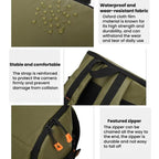Outdoor Large Capacity Waterproof Camera Bag Detachable Portable DSLR Backpack, Olive Green