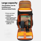 XINQUAN Outdoor Waterproof DSLR Camera Backpack For Photography Large Capacity Laptop Bag, Black Orange