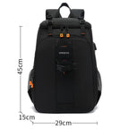 XINQUAN Outdoor Waterproof DSLR Camera Backpack For Photography Large Capacity Laptop Bag, Black Orange