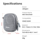 For DJI Osmo Nano Camera aMagisn Mini Hard Shell Case Compact Protective Pouch with Carabiner Clip
