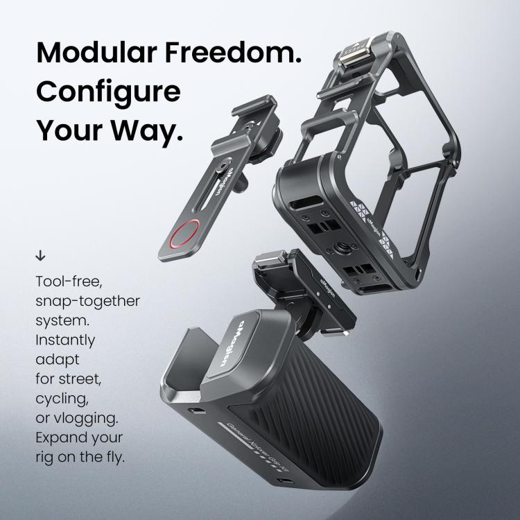 aMagisn Universal Camera Metal Xplorer Grip Kit For DJI Osmo Action/Insta360/GoPro HERO Series