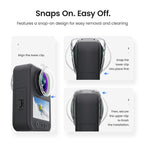 For DJI Osmo 360 aMagisn Anti-Fog Clip-On Lens Guard HD Lens Cover