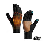 Full-Finger Heated Gloves Touchscreen-Compatible, Non-Slip Thermal Gloves for Men Women, Constant Temperature Edition Black, Constant Temperature Edition Gray, 3-Level Adjustable Temperature Black, 3-Level Adjustable Temperature Gray