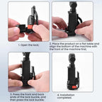 For DJI Osmo Pocket 3 BRDRC Magnetic Expandable Phone Holder Cold Shoe Mount, For DJI Osmo Pocket 3 Black