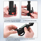 For DJI Osmo Pocket 3 BRDRC Magnetic Expandable Phone Holder Cold Shoe Mount, For DJI Osmo Pocket 3 Black