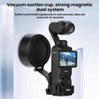 For DJI Osmo Pocket 3 BRDRC Magnetic Expandable Phone Holder Cold Shoe Mount, For DJI Osmo Pocket 3 Black