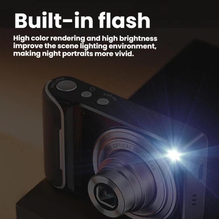 DC309X 6x Optical Zoom Digital Camera With 64MP & 5K Video 2.8-Inch Touch Screen, Front/Rear Dual Lens, EU Plug White, EU Plug Black, US Plug White, US Plug Black, UK Plug White, UK Plug Black
