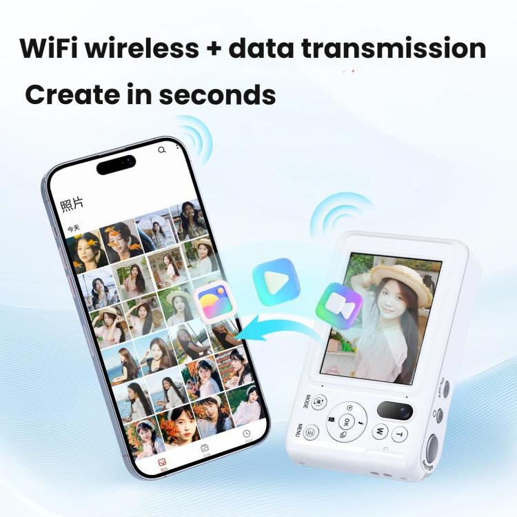 DC309X 6x Optical Zoom Digital Camera With 64MP & 5K Video 2.8-Inch Touch Screen, Front/Rear Dual Lens, EU Plug White, EU Plug Black, US Plug White, US Plug Black, UK Plug White, UK Plug Black