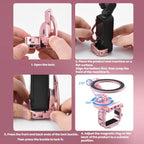 For DJI Osmo Pocket 3 BRDRC Magnetic Expandable Phone Holder Cold Shoe Mount, For DJI Osmo Pocket 3 Pink
