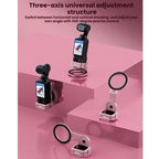 For DJI Osmo Pocket 3 BRDRC Magnetic Expandable Phone Holder Cold Shoe Mount, For DJI Osmo Pocket 3 Pink
