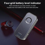 5.4 Bluetooth Receiver / Transmitter 2 In 1 AUX Car Bluetooth With Battery Level Display, Straight, Elbow