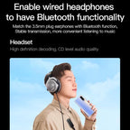 Lavalier Wireless Bluetooth 5.4 Receiver Transmitter 2 In 1 AUX Car Audio Adapter, Y3