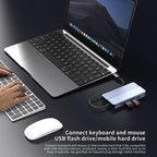 10-In-1 USB-C/Type-C Hub With 100W Power Delivery, HDMI 4K 30Hz, USB 3.0/2.0 Ports, SD/TF Card Reader, 100Mbps Ethernet & Audio Jack, 10 In 1