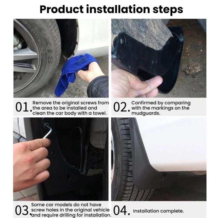 4pcs Car Tire Mudguard, For Mercedes-Benz Viano / Vito 2012-2015