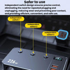 226W 3 In 1 Car Cigarette Lighter Digital Display PD Fast-Charging Car Charger, C33