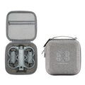 For DJI Neo 2 Drone Mini Hard Case Compact Portable Pouch with Metal Clip, Mini Gray